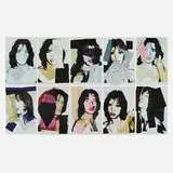 Andy Warhol, Mick Jagger sample portfolio, 1975, offset lithograph in colors