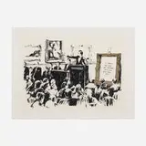 Morons (LA Edition) by Banksy, 2006, screenprint in colors on Arches 88, sold Sep 2023
