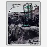 Chris Burden, Mini Skyscraper on Little Mesa, 2003, offset print in colors on embossed metal