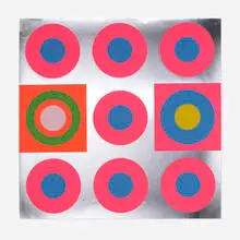 Peter Gee, Untitled, 1968, screenprint in colors on metallic paper
