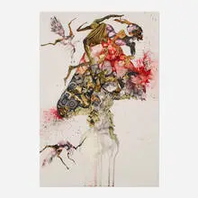 Wangechi Mutu, Howl, 2006, archival pigment print with screenprint in colors on smooth wove paper