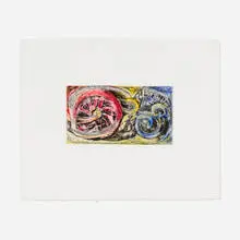 Bill Jensen, Exit, 1984-89, etching in colors on John Koller handmade paper