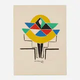 Danseuse (from the Tableaux vivants series) by Sonia Delaunay, 1969, lithograph in colors on Arches, sold Sep 2023