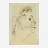 Comment sont ses yeux? (from the Roi, je t'attends à Babylone suite) by Salvador Dalí, 1973, etching on vellum, sold Sep 2023