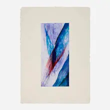 Paul Jenkins, Himalayan Hourglass, 1980, etching and aquatint in colors on Moulin du Verger handmade paper