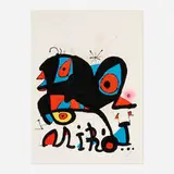 Poster for Miró, Louisiana, Humlebæk by Joan Miró, 1974, lithograph in colors on Arches, sold Sep 2023