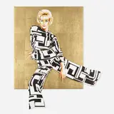 Mel Ramos, Golden Pucci Pants, 2015, lithograph in colors on Canson Edition on gold leaf