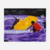 Cassi Namoda, Ernesto Finds Potential on the Other Side (from the Greenpeace 50 Years portfolio), 2022, screenprint in colors on Somerset