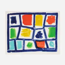 Stanley Whitney, Peace Be Still (from the Greenpeace 50 Years portfolio), 2022, lithograph in colors on Somerset