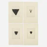 Jim Dine, Four Kinds of Pubic Hair, 1971, etching