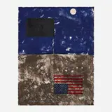 James Rosenquist, Mirrored Flag (from the Cold Light suite), 1971, lithograph in colors with collage and mylar foil on Arches Cover