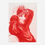 David Hockney, Red Celia (from the Moving Focus series), 1984, lithograph in colors on HMP handmade paper