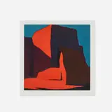 Harold Joe Waldrum, Untitled (Adobe Church, New Mexico), aquatint and etching in colors