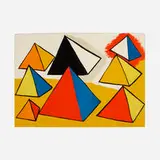 Alexander Calder, Untitled (from the La mémoire élémentaire portfolio), c. 1976, lithograph in colors on Japon nacré