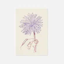 Marisol Escobar, Hand and Flower (from the Stamped Indelibly portfolio), 1967, rubber stamp in colors on BFK Rives