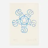 Robert Indiana, 55555 (from the Stamped Indelibly portfolio), 1967, rubber stamp
