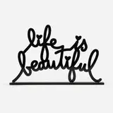 Thierry Guetta, Life is Beautiful III (Black), 2022, enameled steel