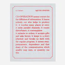 Dexter Sinister, Monument to Co-operation, 2004, screenprint on steel