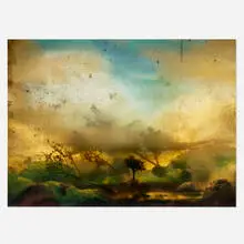 Kim Keever, Summer: Blue, Yellow and Gray, 2004, C-print