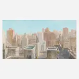 John Lessore, New York Skyline, 1989, oil on Masonite