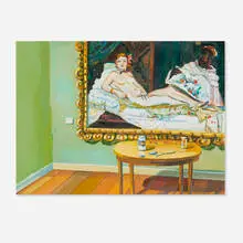 Mayonaisse, Olympia by M. Louise Stanley, 1993, acrylic on paper, sold May 2025