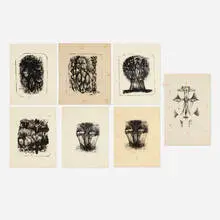 Ruth Ziolkowski, 10 works, 1953, lithograph on Basingwerth Parchment