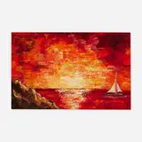 Arturo Vázquez Navarrete, Untitled (Sailboat), oil on canvas