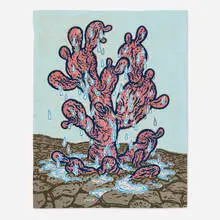 Taylor McKimens, Drippy Cactus, 2006, acrylic on panel