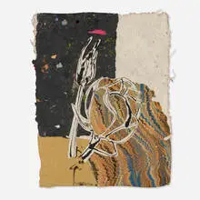 Robert Kushner, Untitled, 1985, mixed media and collage on paper