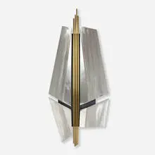 Joseph Burlini, Untitled, 1985, stainless steel, brass, metal