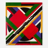 Guy Williams, Turnpike Road, 1984, painted paper cutouts on canvas