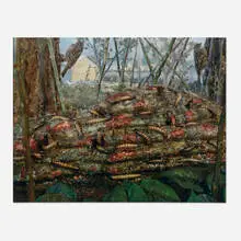 Gregory Crewdson, Untitled (Lying Gourd with Worms), 1994, C-print mounted to Sintra