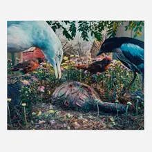 Gregory Crewdson, Untitled (Birds Around Home), 1997, C-print mounted to Sintra