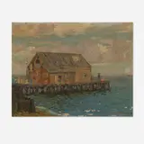 Nicola D'Ascenzo, Unsettled Weather (Sketch of Old Pier Provincetown, Massachusetts), 1925, oil on panel