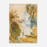 Annie Gooding Sykes, Church, watercolor on paper