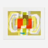 Josef Zenk, Abbey Ruin, screenprint in colors