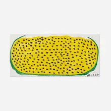 Mose Tolliver, Yellow and Black (Watermelon), paint on wood