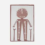 Mose Tolliver, Self Portrait as Skeleton, paint on wood
