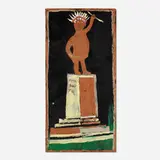 Jimmy Lee Sudduth, The Statue of Liberty, paint and sweet mud on board