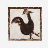 Jimmy Lee Sudduth, Rooster, paint and sweet mud on board