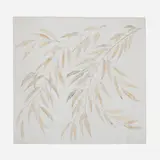 Lee Godie, Leaves, paint and ballpoint pen on canvas