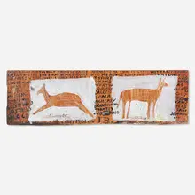 Casey McGlynn, Suddenly One Day the Best Thing on Earth Happened to Me, enamel, crayon, and scratches on steel found object