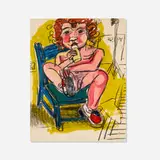 Red Grooms, Sasha, 1973, mixed media on paper