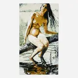 John Clem Clarke, Single Bather (Oversized, Sandra), 1971, oil on canvas