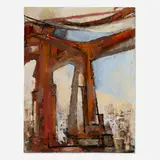 Max Kahn, The Bridge, 1958, oil on canvas