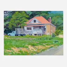 Edward Kellogg, Old House with Truck, oil on canvas