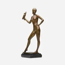 Allan Clark, Charmion, patinated bronze, marble
