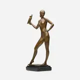 Allan Clark, Charmion, patinated bronze, marble