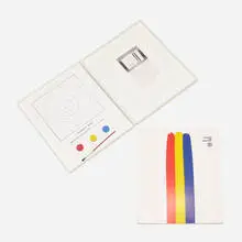 Target from Technics and Creativity by Jasper Johns, 1971, offset lithograph in colors, collage, book, plastic, sold Jul 2022