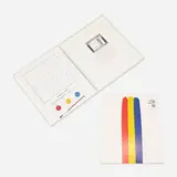 Jasper Johns, Target from Technics and Creativity, 1971, offset lithograph in colors, collage, book, plastic
